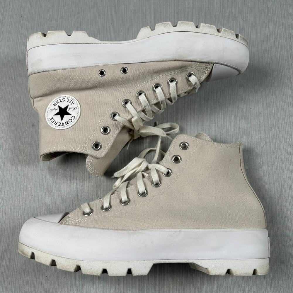 Converse Chuck Taylor All Star Lugged 2.0 high top sneakers US 10 Beige Womens
